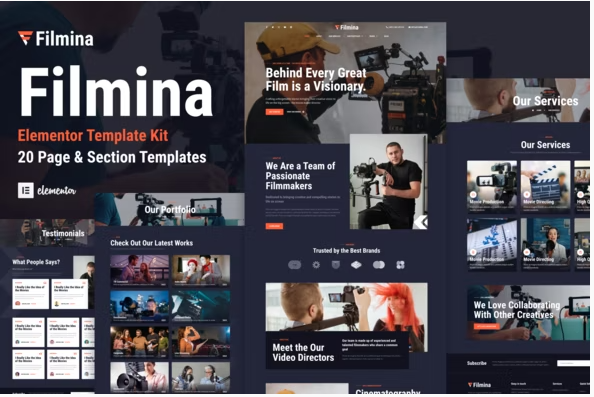 Product Image - Filmina – Filmmakers & Videographer Elementor Template Kit
