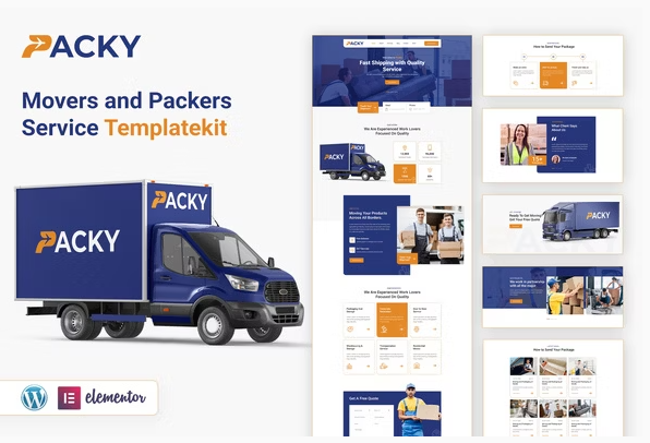 Product Image - PACKY | Packers & Movers Service Elementor Template Kit