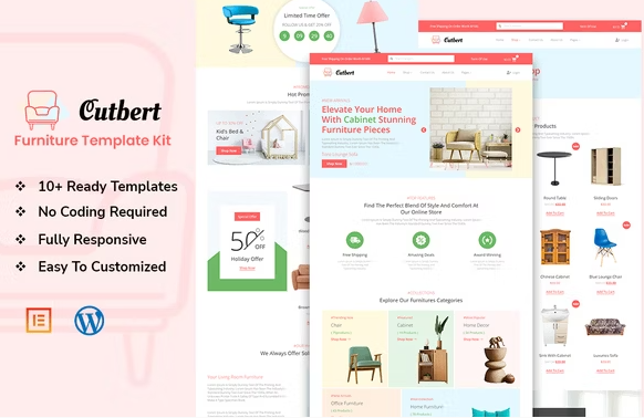 Cutbert - Furniture Store Elementor Pro Template Kit