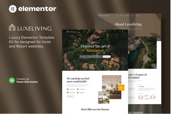 Luxeliving – Luxury Resort & Hotel Elementor Template Kit