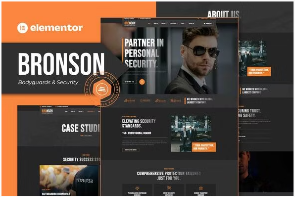 Product Image - Bronson – Bodyguards & Security Agency Elementor Template Kit Product Image - Bronson – Bodyguards & Security Agency Elementor Template Kit