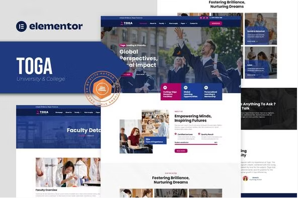 Product Image - Toga – University & College Elementor Pro Template Kit
