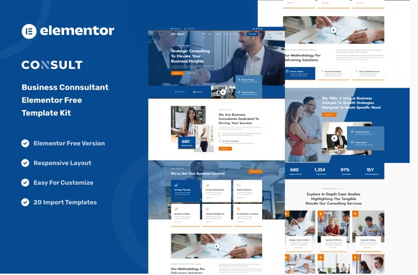 Product Image - Consult – Business Consulting & Strategy Elementor Template Kit