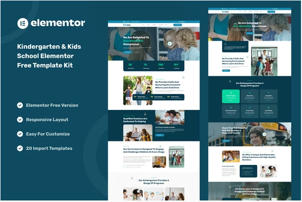 Parees - Kindergarten & Kids School Elementor Template Kit