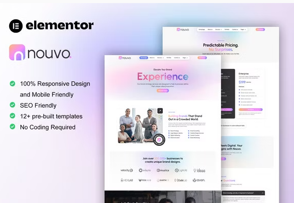 Nouvo - Digital Marketing Agency Elementor Pro Template Kit