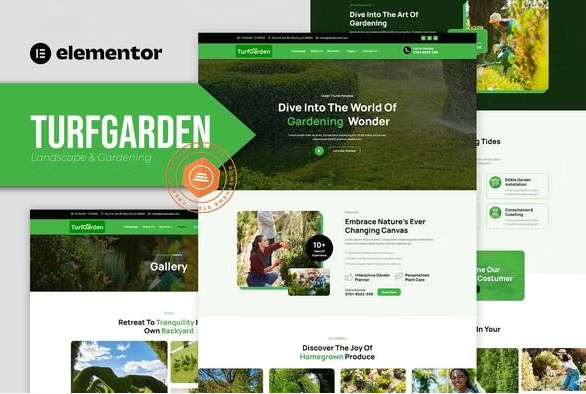 Product Image - Turfgarden is an Elementor Template Kit