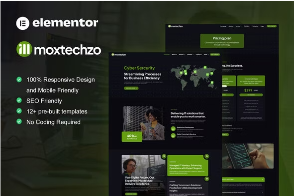 Product Image - MoxTechzo – Tech Company & IT Service Elementor Template Kit