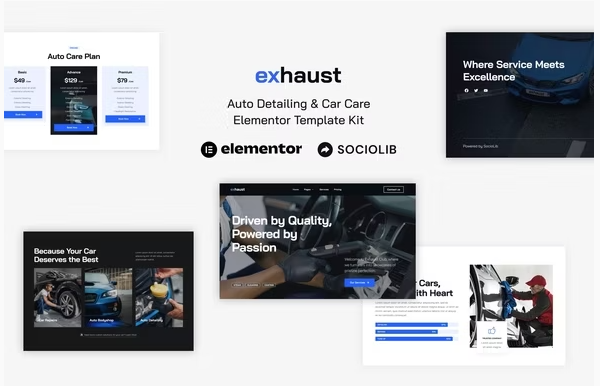 Product Image - Exhaust – Auto Detailing & Car Care Elementor Template Kit