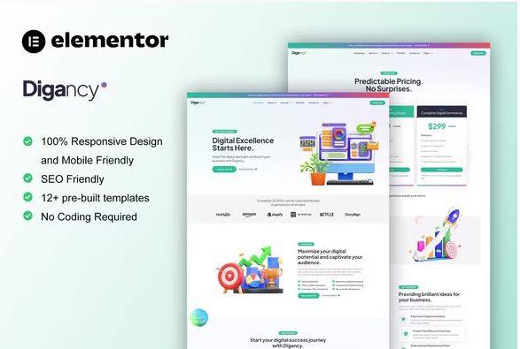 Product Image - Digancy – Digital Agency Elementor Template Kit