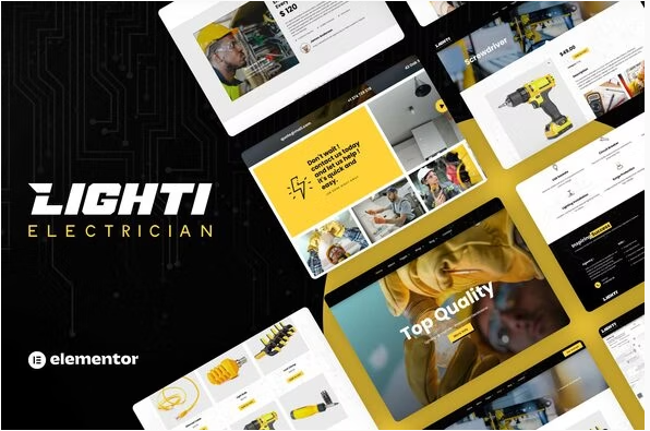 Product Image - Lighti – Electrician Elementor Pro Template Kit