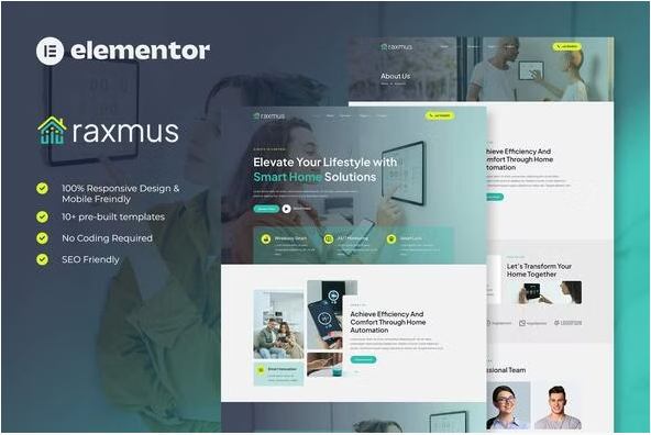 Product Image - Raxmus – Smart Home Automation Elementor Template Kit