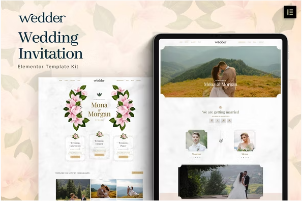 Wedder - Wedding Invitation Elementor Template Kit