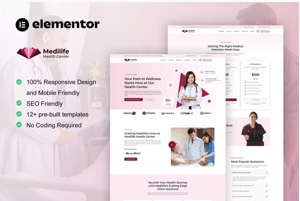 Product Image - MediLife – Medical Clinic Services Elementor Template Kit