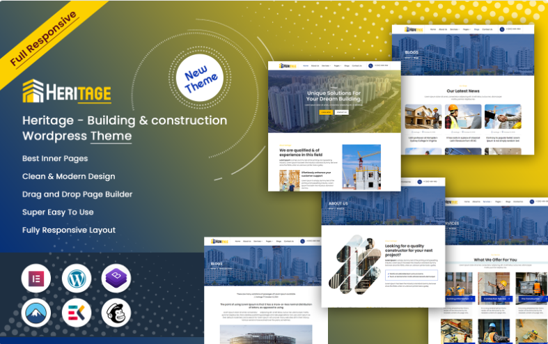 Product Image - Heritage – Building & construction WordPress Theme