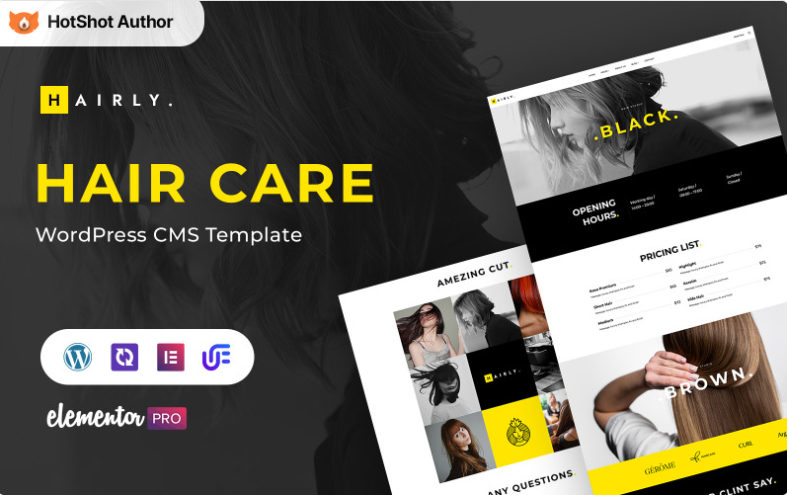 Product Image - Hairly – Hair Care And Hair Salon WordPress Theme WordPress Theme
