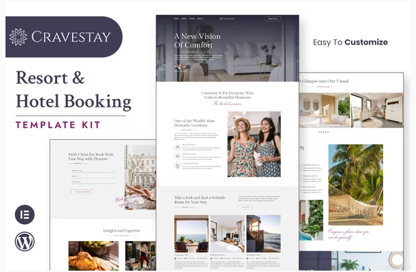 Product Image - Cravestay – Luxury Hotel & Resort Elementor Template Kit
