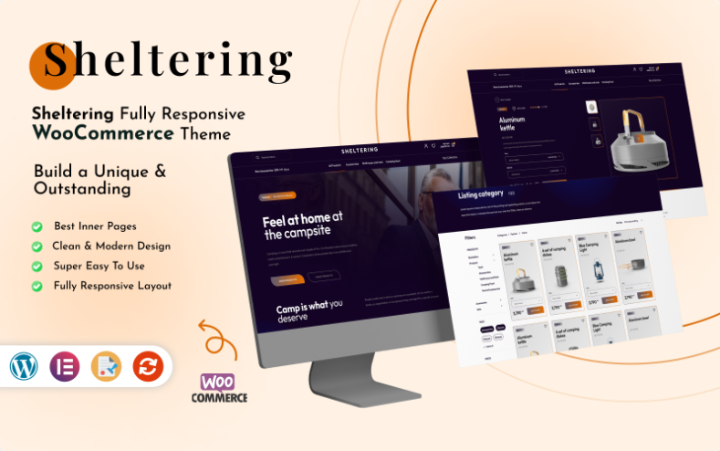 Product Image - Sheltering – Tracking Elementor WordPress Theme WooCommerce Theme