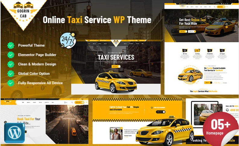 Product Image - Gogrin – Online Taxi Service WordPress Theme
