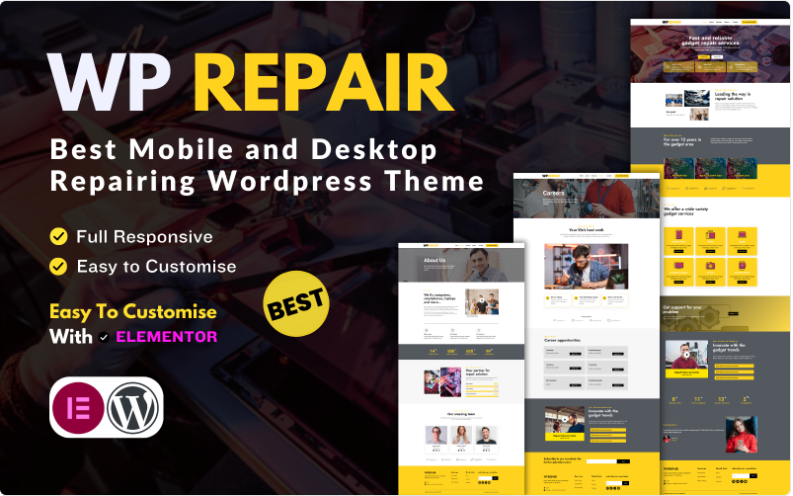 Product Image - WpRepair Mobile Desktop Repair – WordPress Theme WordPress Theme