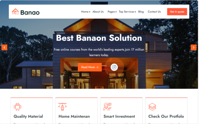 Banao - Real Estate WordPress Theme