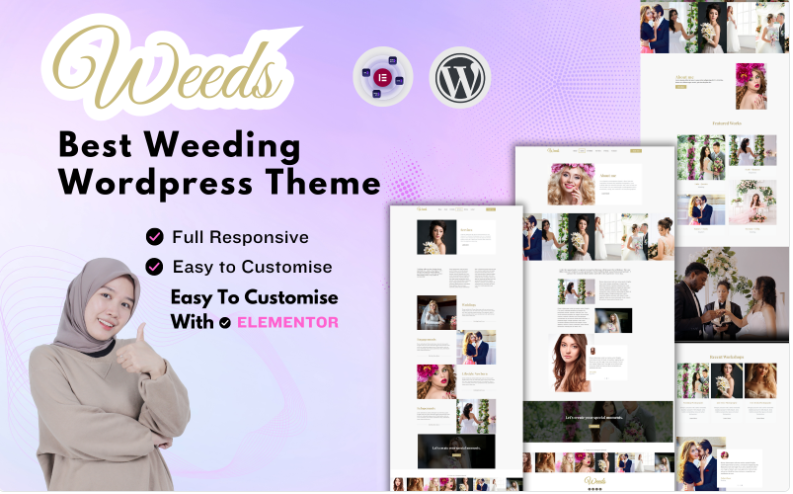 Weeds-Wedding Photography- Wordpress Theme WordPress Theme