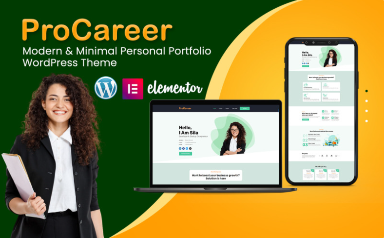 ProCareer - A stunning and professional Portfolio WordPress theme WordPress Theme