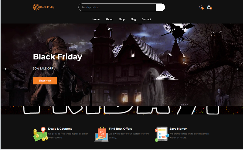 Black Friday Coupons, Offers, Deals, Discounts HTML Template Website Template