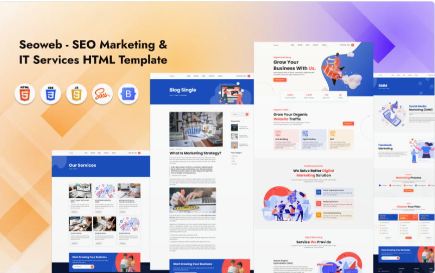 Seoweb - SEO Marketing & IT Services HTML5 Template Website Template