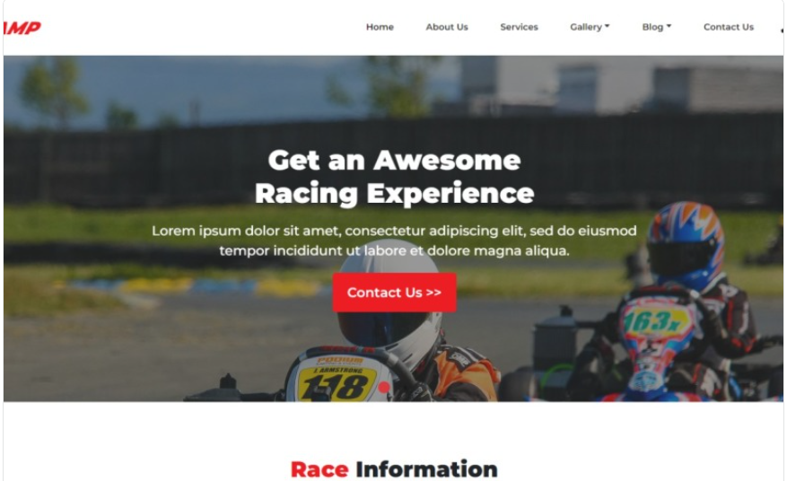 Karting Camp HTML Template Website Template