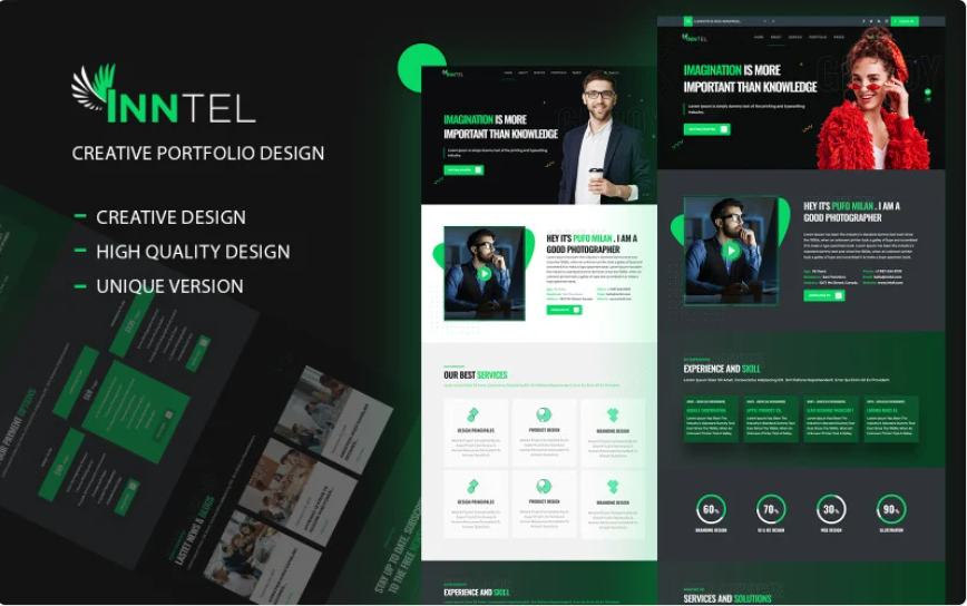 Inntel - Personal Portfolio Website Template