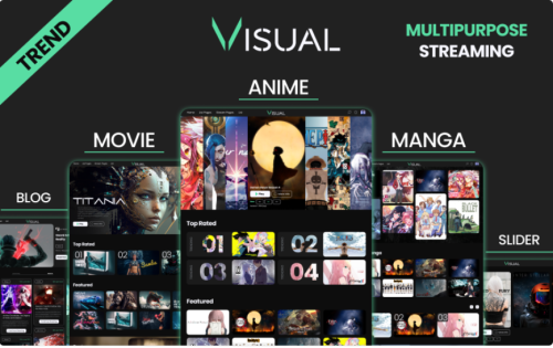 Visualize the World of Anime, Manga, and Movies with Visual - Your Ultimate Streaming HTML Template Website Template
