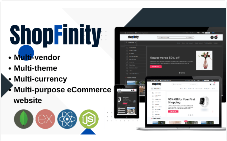 ShopFinity multipurpose eCommerce website Website Template