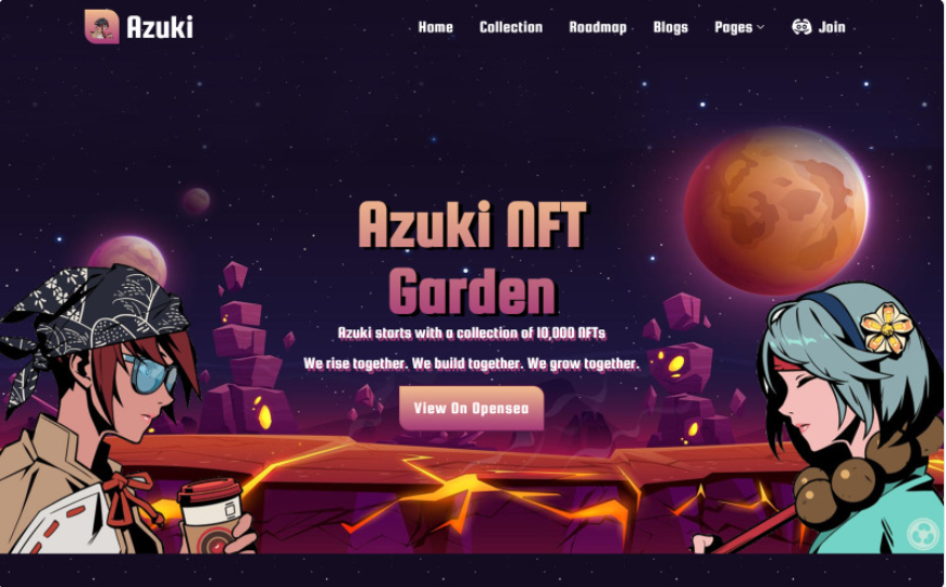 Azuki - NFT Bitcoin Cryptocurrency, Crypto Trading Website Template