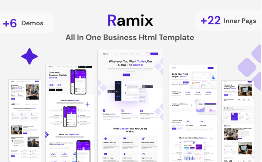 Ramix - Multipurpose Business Responsive Website Template