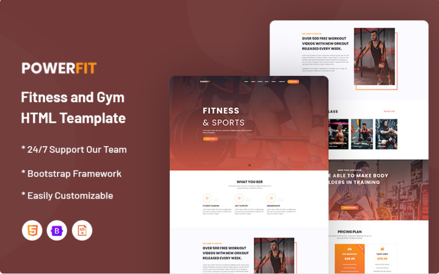 Powerfit – Fitness and Gym Website Template