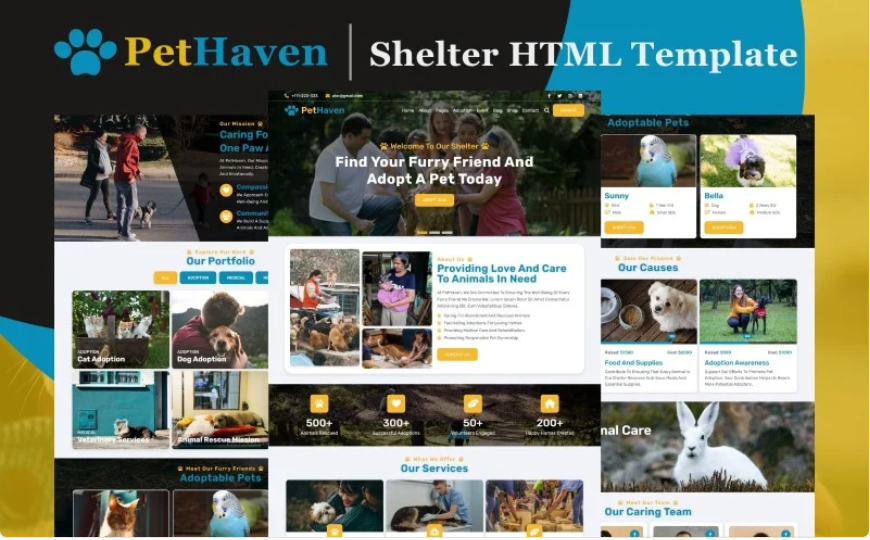 PetHaven - Animal Shelter HTML5 Website Template