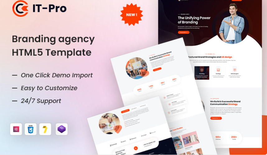 IT-Pro Branding Agency and Company HTML5 Template Website Template