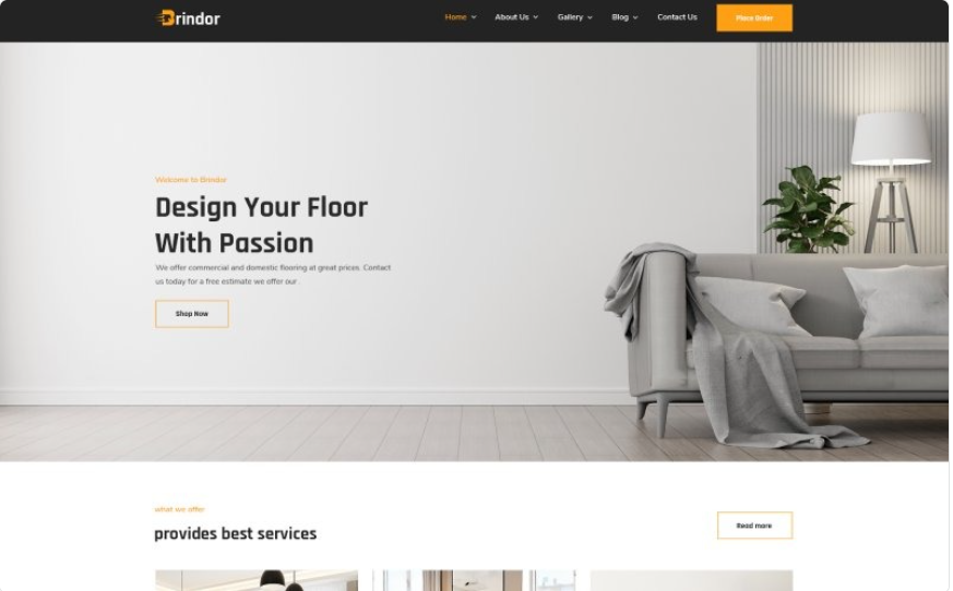 Brindor - Flooring and Tiling HTML5 Template Website Template