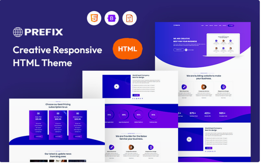 Prefix – Creative Website Template