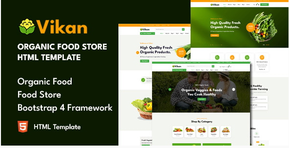 Vikan - Organic Food Store HTML Template