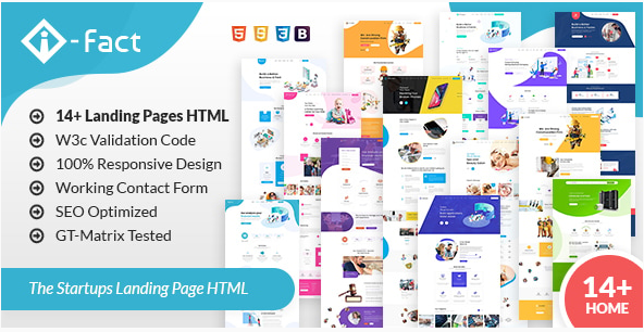i-Fact Landing Page HTML Template