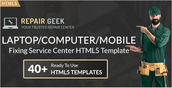 Repair Geek - Laptop And Computer Fixing Service Center HTML5 Template