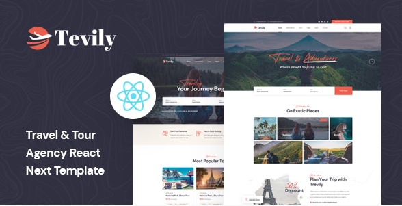 Tevily - Travel & Tour Agency React Next Template