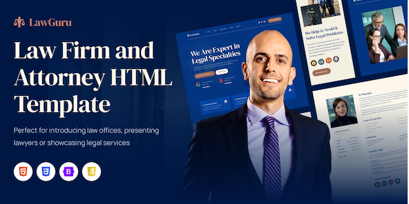 LawGuru - Law Firm and Attorney Html Template