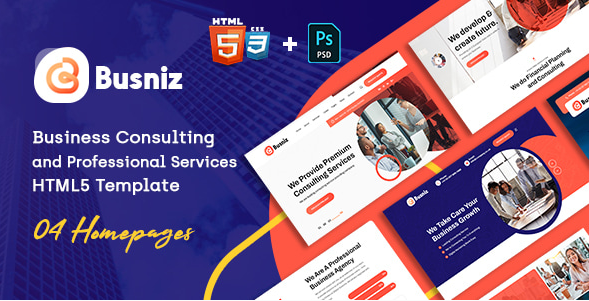 Busniz - Business Consulting Multi-Purpose HTML5 Template