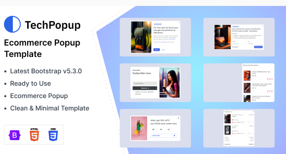 TechPopup - Ecommerce Popup HTML Template