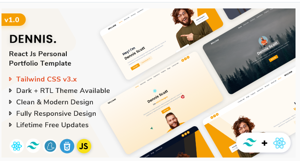 Dennis - React Personal Portfolio Template