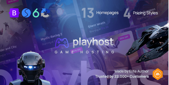 Game Hosting Server Website Template - Playhost