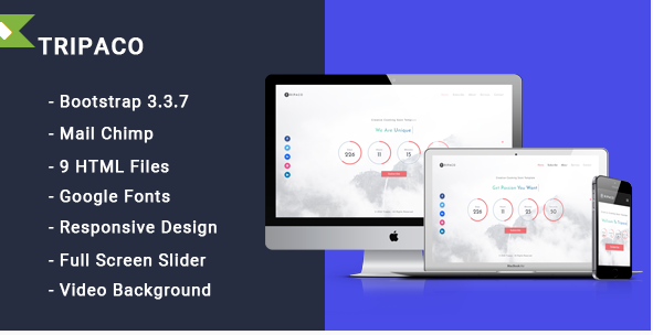 Tripaco - Responsive Coming Soon Template