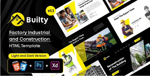 Builty - Industrial and Building Construction HTML Template